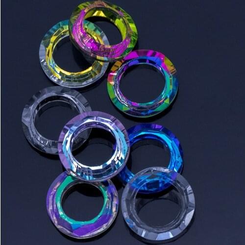 All Sizes Angel Ring Pendant for Necklace Jewelry Making High Grade Crystal Rhinestones K9 Glass Ring Strass Beauty Decoration
