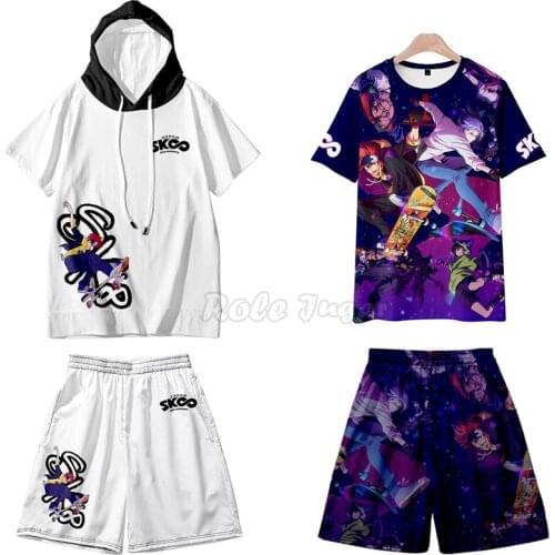 SK8 the Infinity Cosplay Reki Kyan Hoodie Sweatshirt Tshirt Anime SK Eight MIYA Uniform Cosplay Costume Printed Casual Hooded