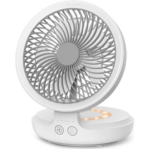 USB Desk Fan Rechargeable Portable Oscillating Table Fan, Personal Fan Foldable Desktop Fans Cooling for Home Bedroom