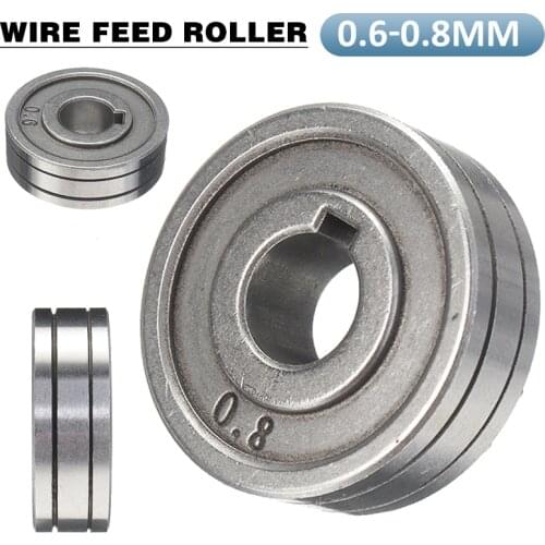 V Groove Wire Feeder Roll 0.6-0.8mm Welding Wire Feeding Roll Ball Bearing Steel Size 30x10x10mm for MIG Wire Feeder