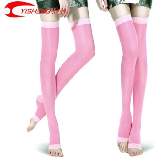 YISHENG Thigh High Sleeping Compression Stockings for Womens Girls Compression Thigh Overnight Wearing Slimming
