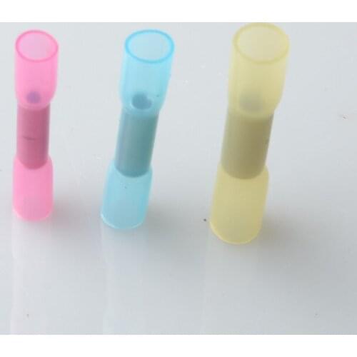 15pcs Heat Shrink Butt Terminals Insulated Butt Wire Connectors Cable Crimp Terminal Connector AWG 22-10