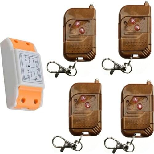 220 v 1 ch remote control switch 1 pcs receiver + 4 pcs transmitter Inter-lock mode