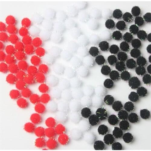 300PCS 1cm Merry Christmas Decoration for Gift Box Decor Plush Balls Diy Craft Supply Christmas Ornament Diy Jewelry Accessories