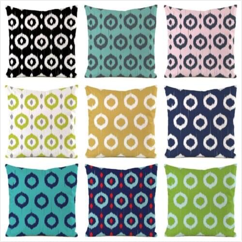 45cm*45cm White Circles Inimitated Silk Fabric Throw Pillow Covers Couch Cushion Cover Home Decorative Pillows Pillow Case