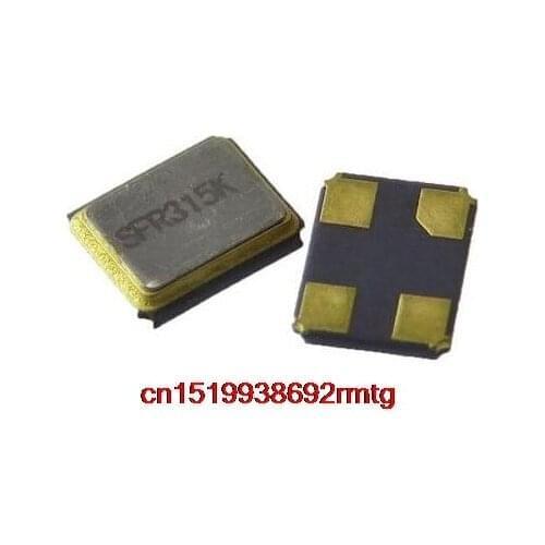 5pcs 3225 315M 315MHZ 315.000MHZ 3.2X2.5MM 4P Acoustic Resonator Crystal Car key remote control sound meter filter crystal