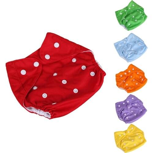 6pcs/set Washable Baby Cloth Diaper Pocket Waterproof Child Baby Eco-friendly Diaper Reusable Cloth Nappy