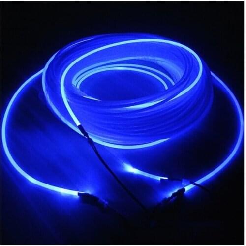 8mm(Dia.) Car Home DIY LED Lighting PMMA transparent Side Glow plastic Fiber Optic Cable Hanging lamp Curtain Pool Light Decor