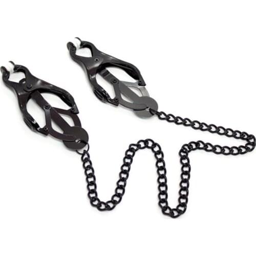 BDMS Metal Nipple Clamps for Women Bondage Gear Hard Clover Clips Games Sex Toys for Women Adult Products for Women Steel Breast