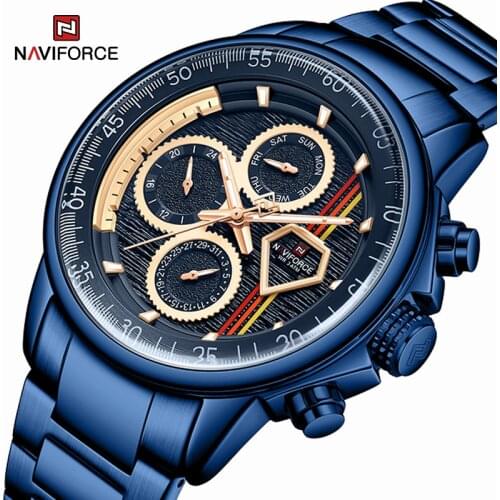 Luxury Brand NAVIFORCE Mens Watches Business Creative Waterproof Clock Stainless Steel Quartz Wristwatch Relogio Masculino 2020