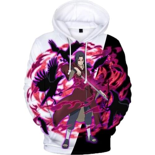 Anime Sasuke/Kakashi kids Hoodie Uchiha Madara 3D Printed Men/Womens Hoodies Akatsuki Cosplay Children pullover Sweatshirt