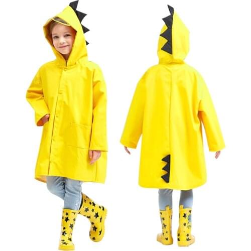 Children Raincoat Cute Dinosaur Kids Girls Boys Outdoor Waterproof Rain Coat 1-10 Years Old Gift Cartoon Rainwear Poncho
