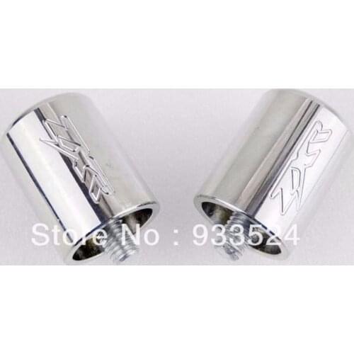 Chrome Bar End ZXR Engraved Hand Grip Handlebar For Kawasaki Ninja EX250 EX500 EX650R ZX600 ZX6 ZX6R-636 ZX6R