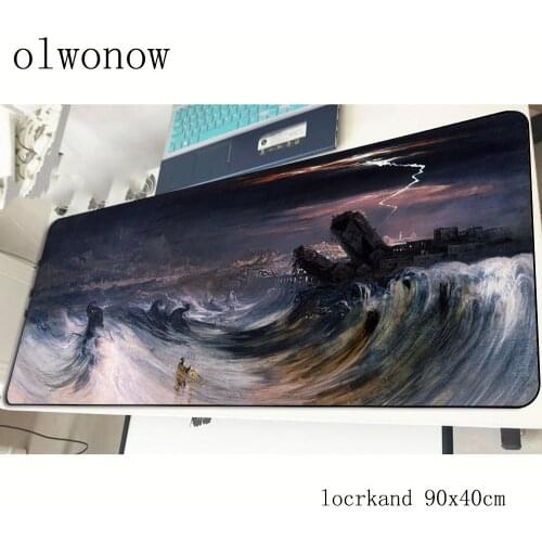 Painting by John Martin mouse pad Popular 900x400x2mm mousepads gaming mousepad gamer locrkand mouse pads keyboard pc pad