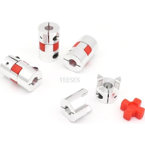 Coupler 8mm to 6mm 4pcs 6x8 D20L34 Aluminium Shaft Plum Coupling Motor Connector Flexible shaft CNC Parts