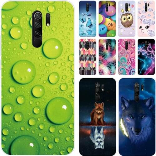 Soft Phone Case for Xiaomi Redmi 9 Cases Panda Funda Colorful Flower Silicone TPU Back Cover Shell