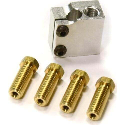 High Speed Print Pack/kit 1.75 mm for RepRap 3D Printer 1.75mm filament All Metal Hotend 4 x Nozzles + Heater Block