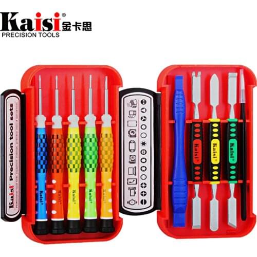 Kaisi 10 in 1 Professional Computer Repair Tools Precision Screwdriver Set For iPhone 4s 5s 6s Mobile Phone Repair Tools