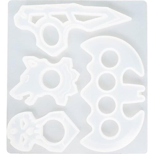 Irregular Silicone Molds Self Defense Keychain Resin Casting Craft Mould Jewelry DIY Handmade Pendant