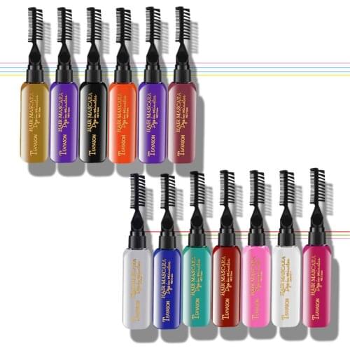 Fashion 13 Colors DIY Disposable Hair Dye Color Does Not Pain Hair Dye Pen Easy To Clean Non-toxic Temporary Mascara Hair Cream