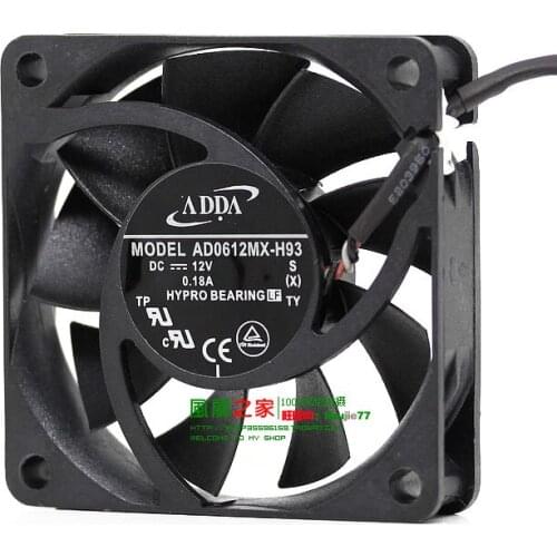 ADDA AD0612MX-H93 S DC 12V 0.18A 60x60x15mm Server Cooling Fan