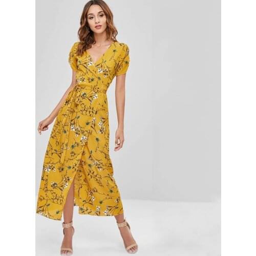 Women Summer Dress 2021 Robes Light Ripe Female Temperament v-neck Big Pendulum Type Dress Vestido De Mujer WSL3003