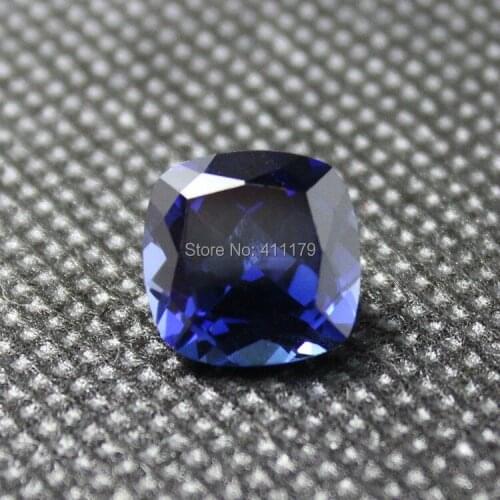 Blue corundum stone square shape stones loose in jewelry making DIY stone beads fancy color
