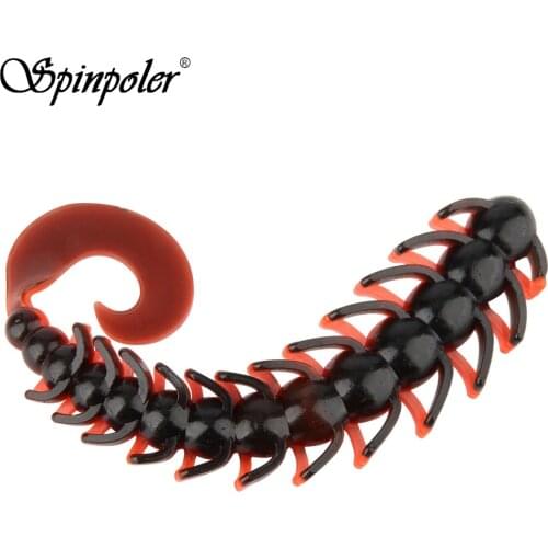 Spinpoler 5pcs 0.2oz/4.5in Passive Worm-Like Baits Light Grubs Tail Fishing Worm Soft Lure Bait Perch Bass Walleye