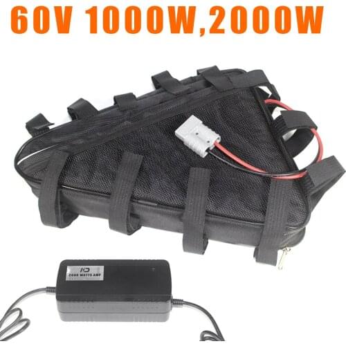 60V 20Ah 30Ah Triangle Lithium ion Battery eBike Electric Bicycle Batteries 60Volt 2000W 1500W 1000W battery