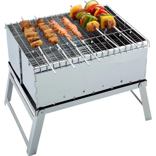 High Quality Stainless Steel Mini BBQ Grill Charcoal Grill Outdoor Portable Folding Barbecue, BBQ Grills-002