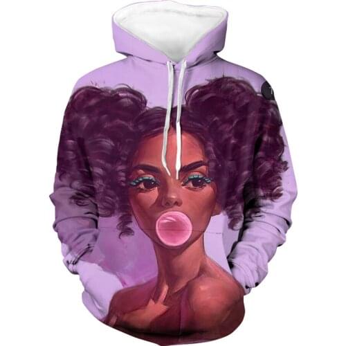 HYCOOL Afro African Art Black Magic Girls Streetwear Women Hoodies Long Sleeve Fashion Autumn Hoodie Plus Size Hooded Sweatshirt