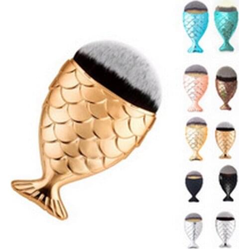 100pcs high quality Makeup Brushes Powder Blush Foundation Cosmetic Tools Fish Brush fashion