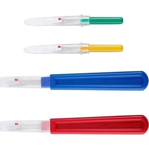 4Pcs Seam Ripper With Plastic Cap 2pcs Large 2pcs Small Cross Stitch Tool