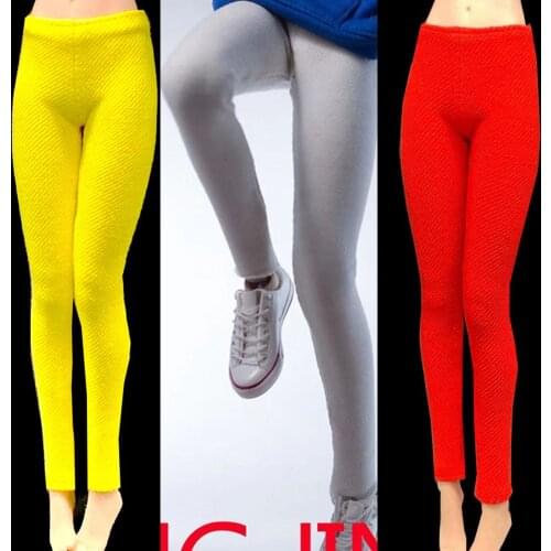 7 Colors Collectible 1/6 Scale Sexy Shredded Stretch Slim Pencil Pants Accessory Model for 12 inches Action Figure