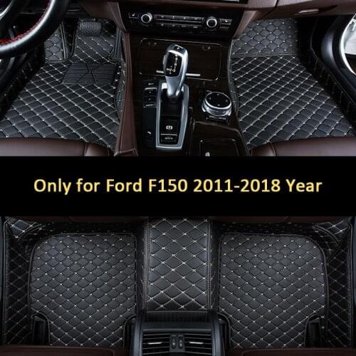 Car Mat Leather Car Floor Mats for Ford F150 2 Door 1990- 2016 2017 2018 Custom Auto Foot Pads Automobile Carpet Cover Car Mats