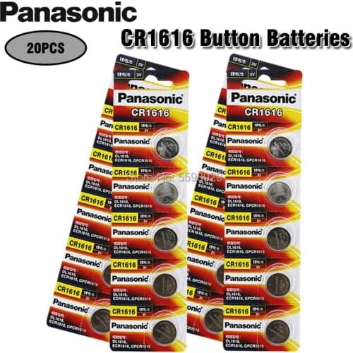 PANASONIC 20pc original cr1616 cr 1616 3v button battery coin battery DL1616 BR1616 ECR1616 5021LC L11 L28 KCR1616