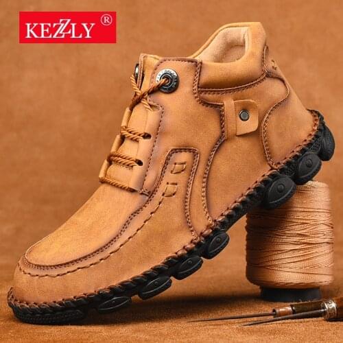 Large Size Fashion Men Boots Winter Leather Boots Men Snow Boots Super Comfort Winter Shoes Men Ankle Boots Men Shoes Winter