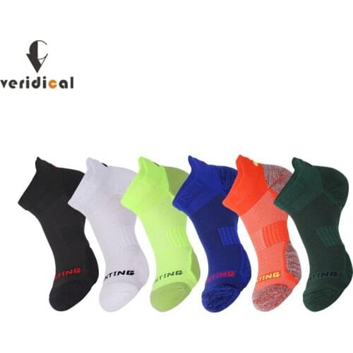 Elite Damping Men Sport Ankle Socks Cotton Colorful Towel Bottom Outdoor Basketball Bike Running No Show Travel Socks Fashion
