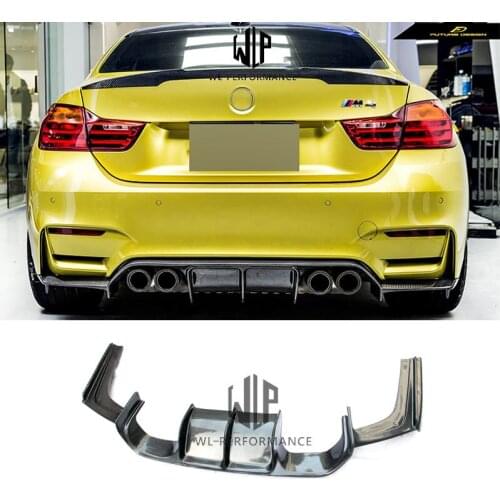 F82 F83 M4 V Style High Quality Car styling Carbon Fiber Auto Car Rear lip Aprons Diffuser For BMW Car Body Kit