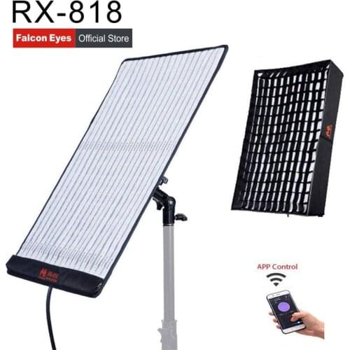 Falcon Eyes RX-818 RGB Support Mobile Phone Bluetooth APP 100W Output Color Temperature 2800K-10000K Roll-Flex LED Light