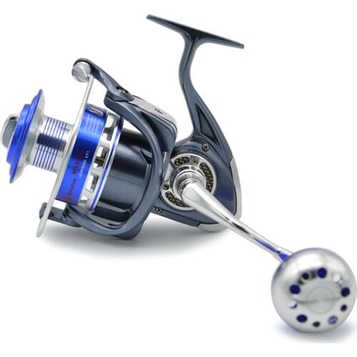 HiUmi 30KG Power Drag 6000 7000 8000 9000 10000 Saltiga Spinning Reels Heavy Duty Sea Fishing Boat Fishing Jigging Fishing Reel