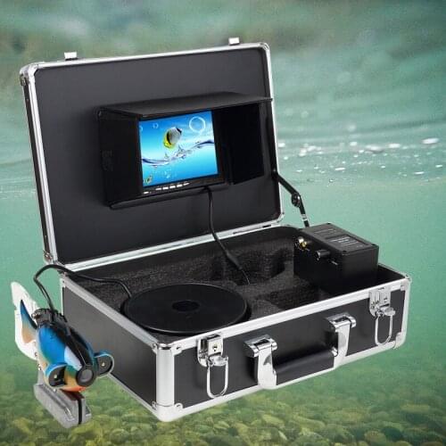 Underwater Fishing Camera Fish Finder Portable Wired Camera With 7inch 2pcs LEDS IP68 Waterproof Camera 20m Cable DVR Record