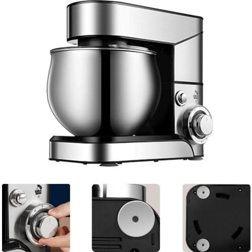 1200W 5L 6-speed Kitchen Food Stand Mixer Stainless Steel Bowl Home Cream Egg Whisk Blender Cake Dough Bread Mixer Maker Machine