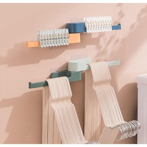 Multi-function Rotatable Punch Free Clothes Hanger Organizer Closet Storage Rack Holders