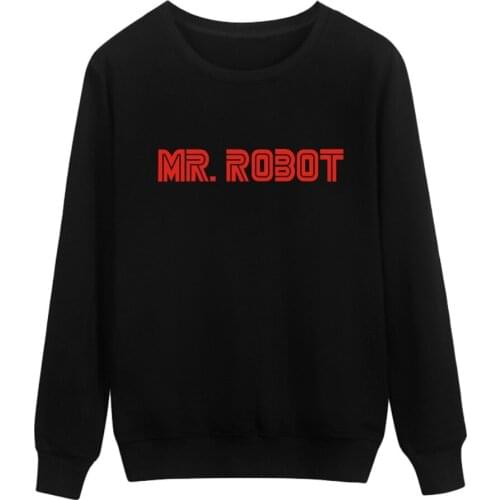 Mr Robot Fsociety fashion men women Capless Sweatshirts hip hop Hoodies Pullover casual round neck Long Sleeve Sweatshirt tops