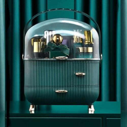 Desktop Beauty Storage Box Jewelry Nail Polish Make Up Container Case Transparent Cosmetic Storage Box Makeup Drawer Organizer