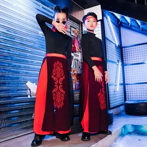 New ChildrenS Performance Clothes Boys Chinese Style Ancient Costumes Girls Hip Hop Dancing Clothes Catwalk Stage Wear DN6924