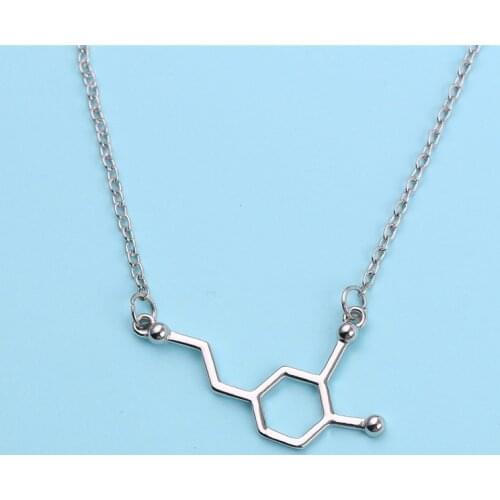 New Fashion Pendant Necklace physicochemical Science Molecule Pendant Couple The Best Gift