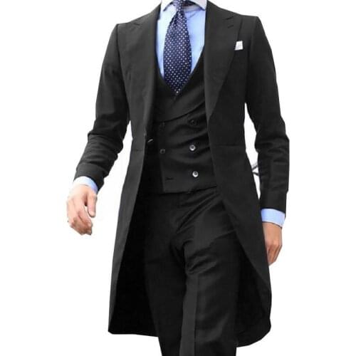New Black Men Suit Wedding Suits Shawl Collar Formal Blazer Slim Fit costume homme mariage Groom Wear 3Pieces(Jacket+Vest+Pants)