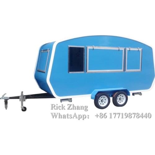New design 4m long food trailer mobile food kiosk customized food cart trailer free shipping by sea